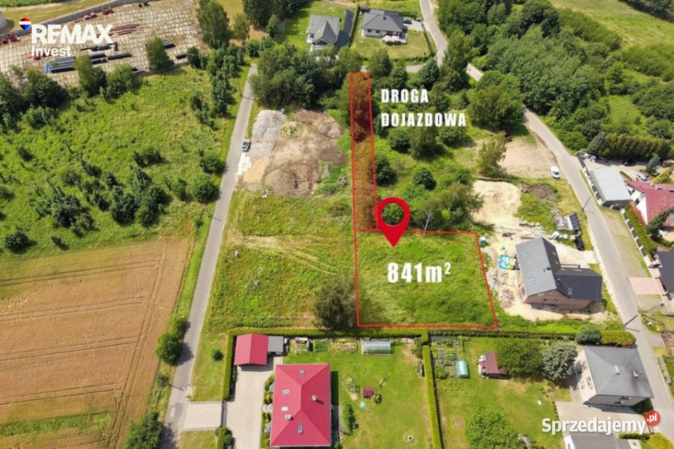 Płaska działka 840 m pod wymarzony dom 26m
