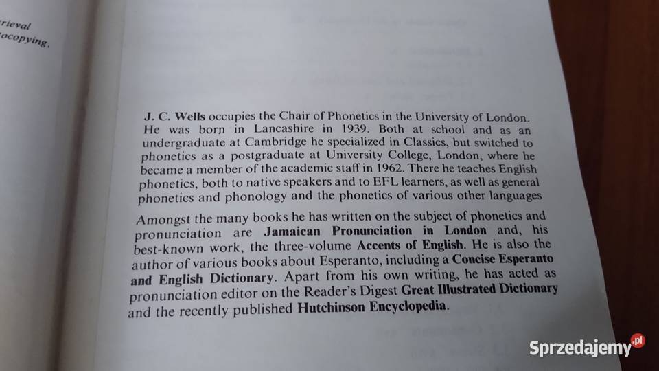 Longman pronunciation dictionary J C Wells Książki do nauki języka obcego