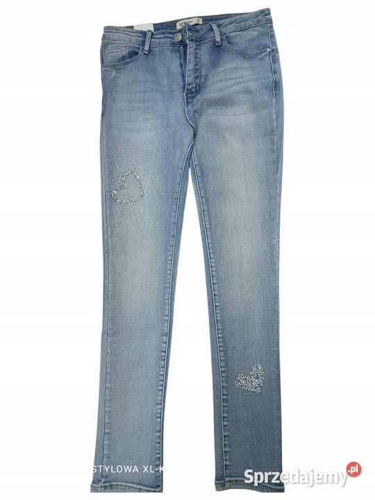 Jeans damski HEYCIO XLpas 7694 cekiny niebieski Wieluń