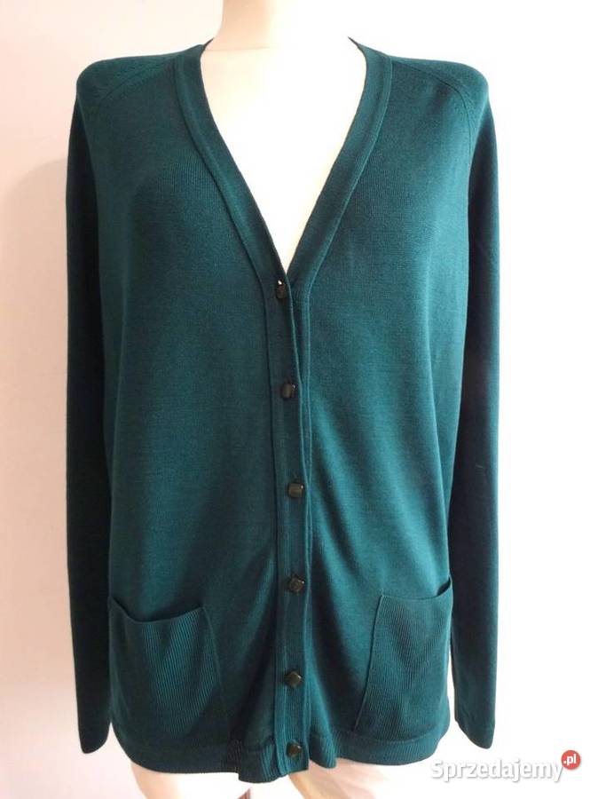 Sweter Kardigan Wełniany 100 Wełna Dziewicza