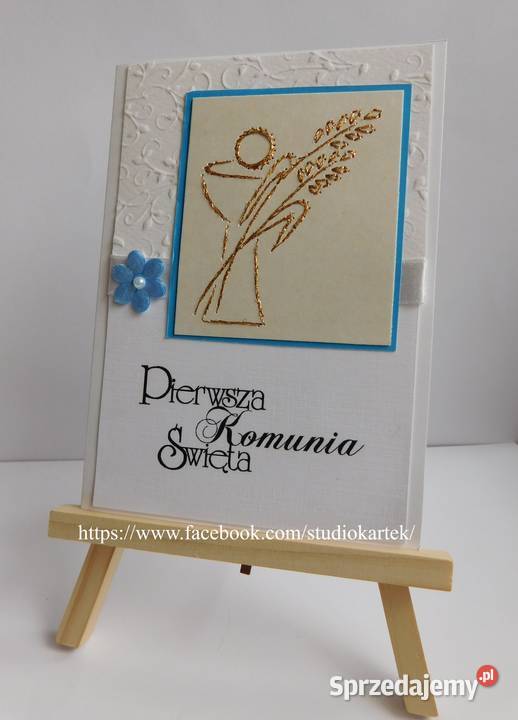 Zaproszenia I Komunia Św I Chrzest handmade Rękodzieło Białystok
