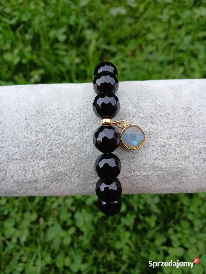 Bransoletka damska z Onyksu czarnego Kielce sprzedam