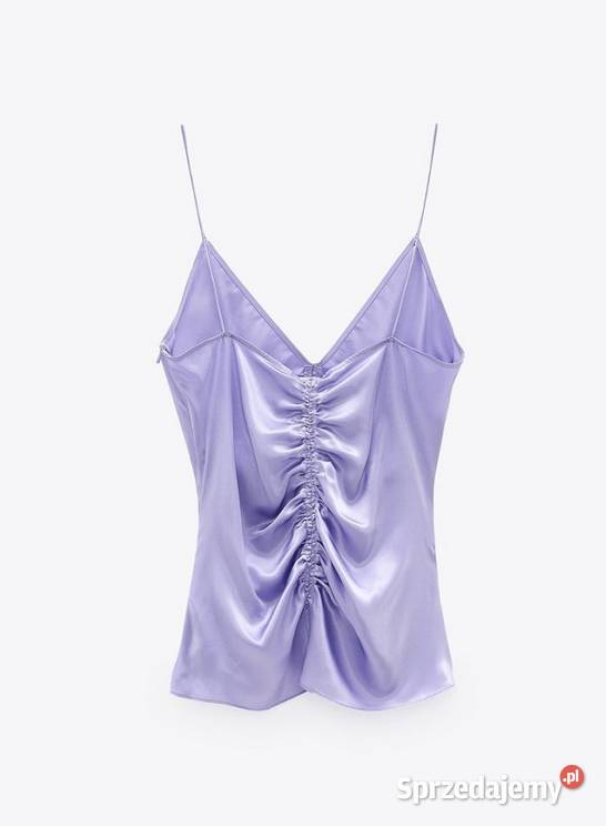 ZARA BLUZKA NA RAMIĄCZKACH TOP JEDWAB Rozmiar 38(M) Kalisz