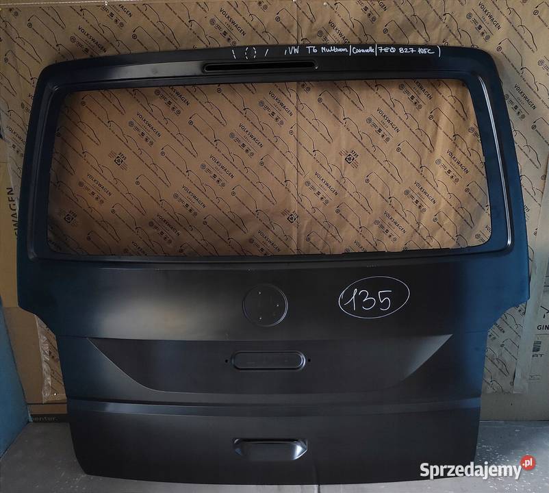 KLAPA TYL BAGAZNIKA TRANSPORTER MULTIVAN VW T5 Klapy bagażnika