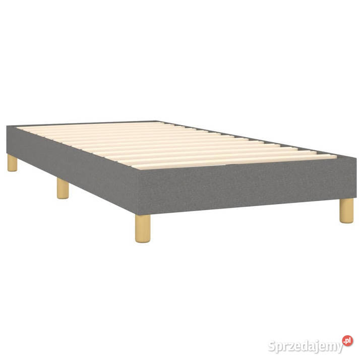 Łóżko kontynentalne z materacem ciemnoszara 88cm