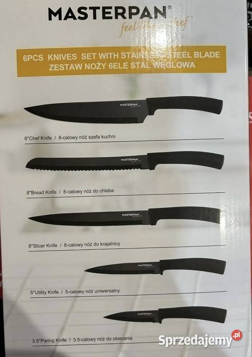 109 Zestaw noży z listwa magnetyczna Masterpan Zabrze