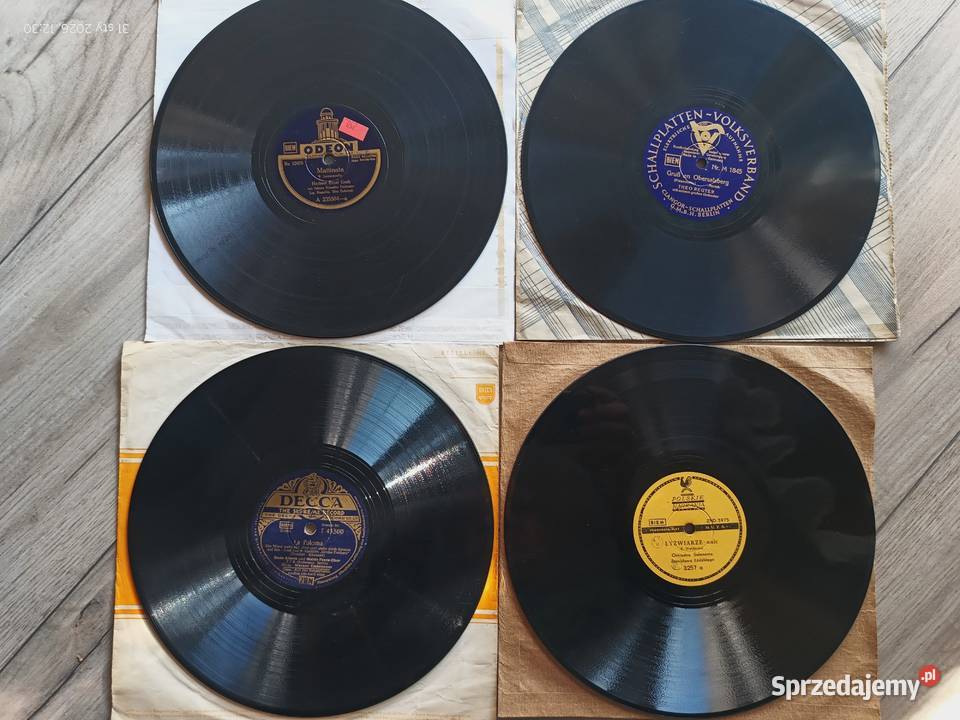 Cztery płyty szelakowe 25 Wronki