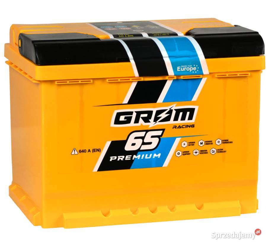Akumulator Grom Racing 65Ah 640A EN PRAWY PLUS Kalisz