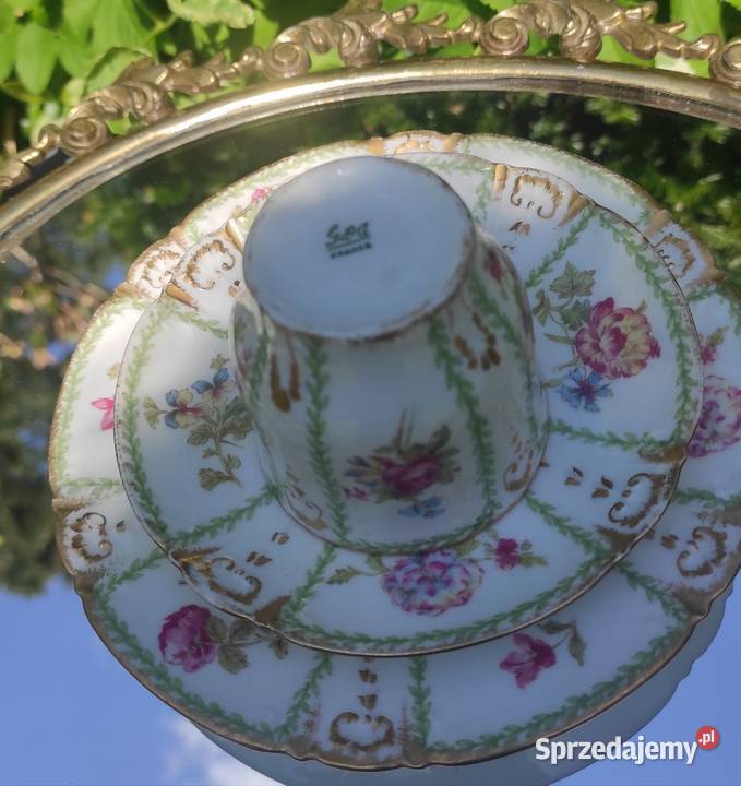 TRIO LIMOGES GERARD RIBIERRE GR Limoges France Porcelana i szkło Pabianice