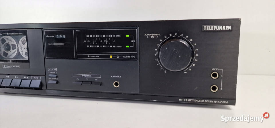 Magnetofon Cassette Deck Telefunken HC860 HC 860 Międzychód sprzedam