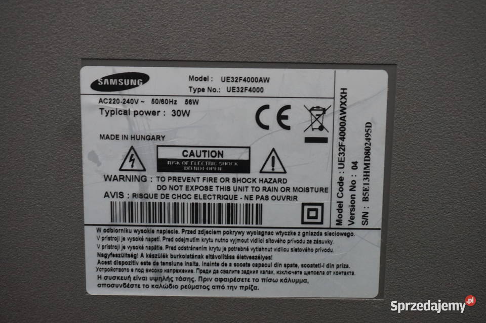 Telewizor Samsung 32 Led Gwarancja Wysyłka Dąbrowa Tarnowska