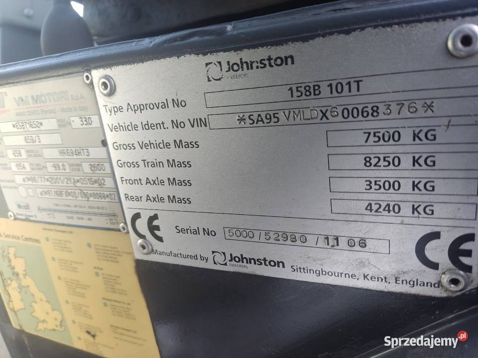 Zamiatarka Johenston sprzedam zamienię Białystok