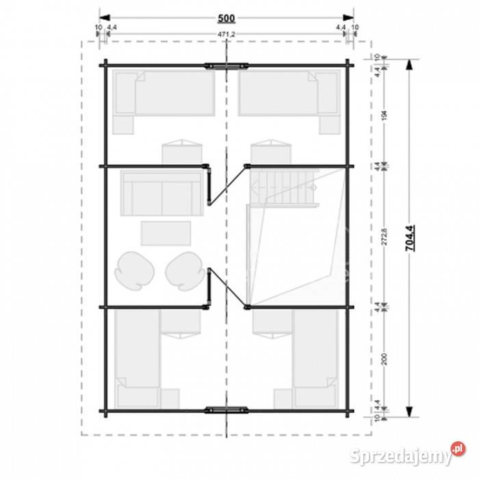 DOM domek drewniany letniskowy z bali MADAGASKAR Września