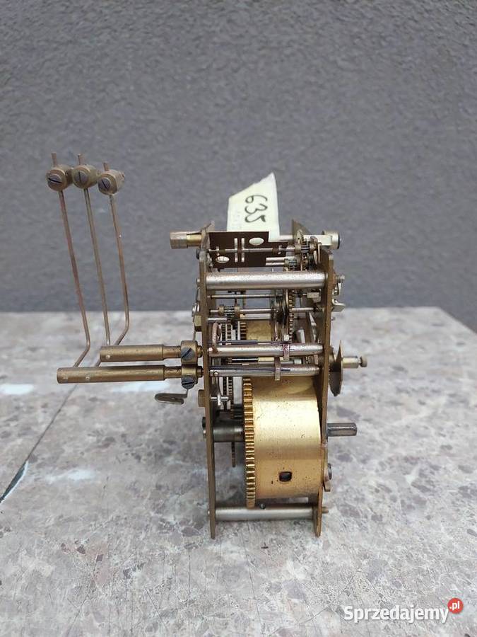 635 Mechanizm starego zegara ściennego Junghans Tczew