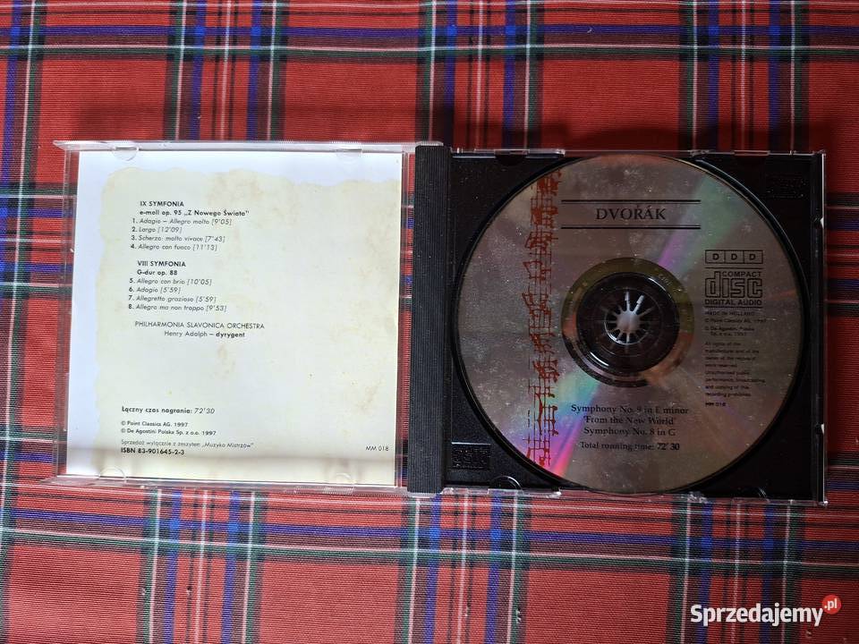 Muzyka mistrzów Dvorak Wielkie Symfonie CD Płyty i kasety Kraków