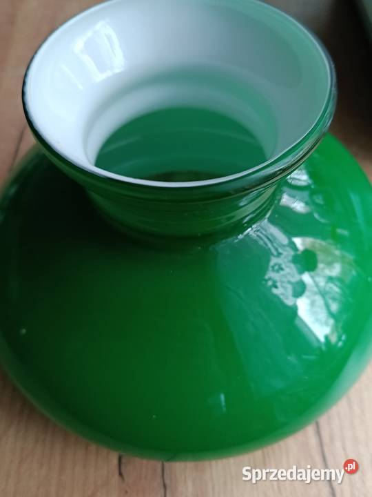 Duży szmaragdowy klosz do lampy lampy naftowej Dom i Ogród Choszczno