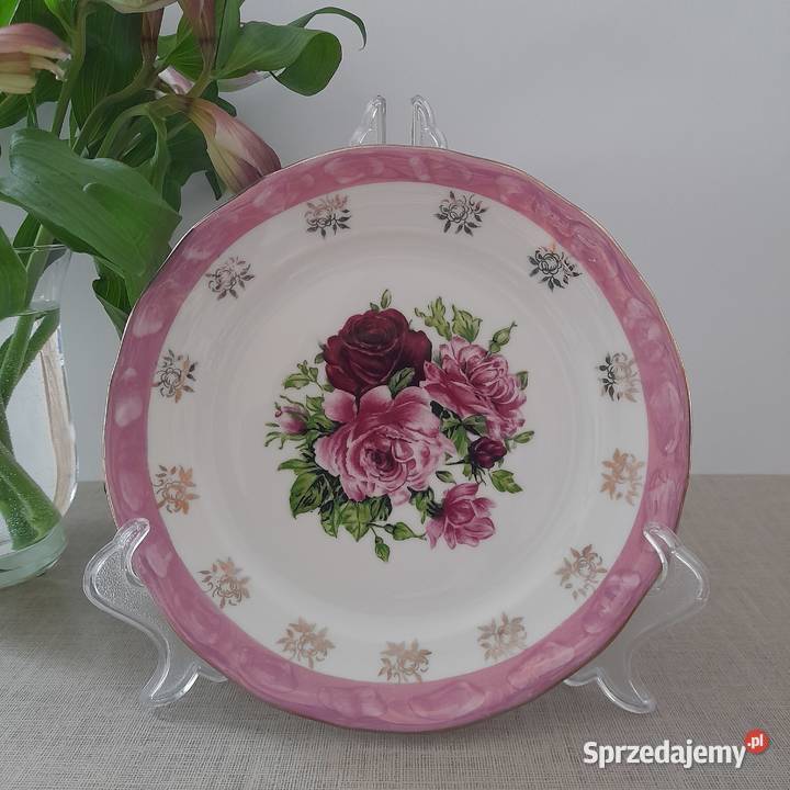 Zestaw śniadaniowy filiżanka spodek talerzyk Bogatynia