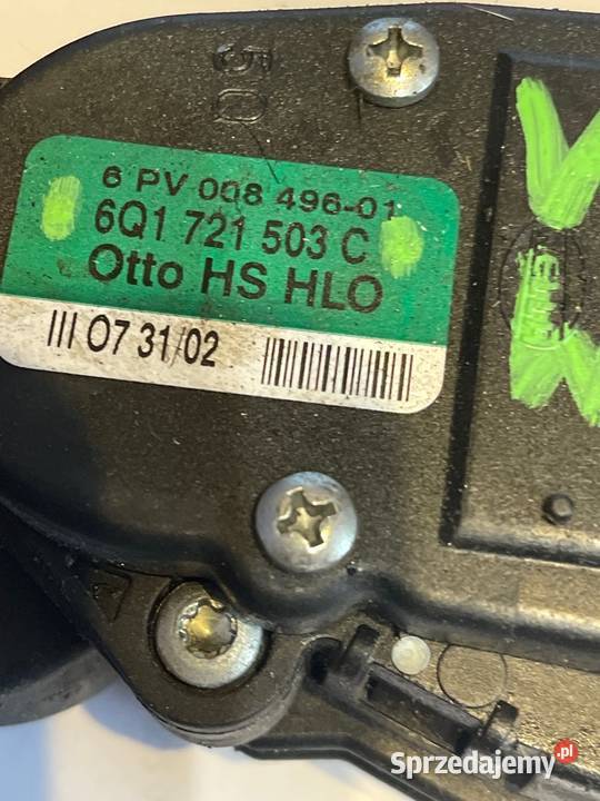 Potencjometr gazu Vw Polo 9N 6Q1721503C osobowe wielkopolskie Margonin