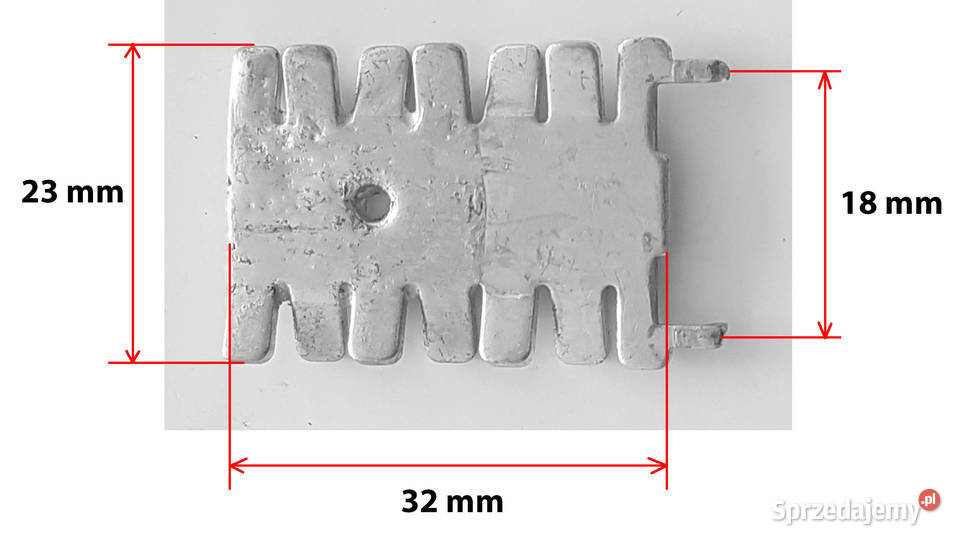 Radiator aluminiowy 32 x 22 mm