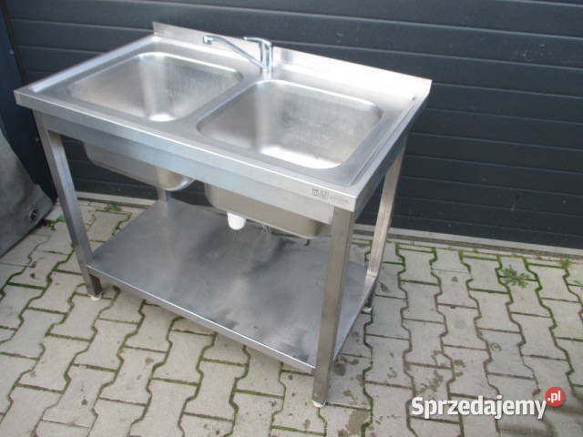 Zlew 2 Komory Dwukomorowy Z Półką Stal Ostrów Wielkopolski