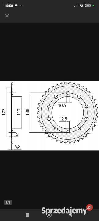 Zestaw napędowy Honda CB 500 CBR Świnna