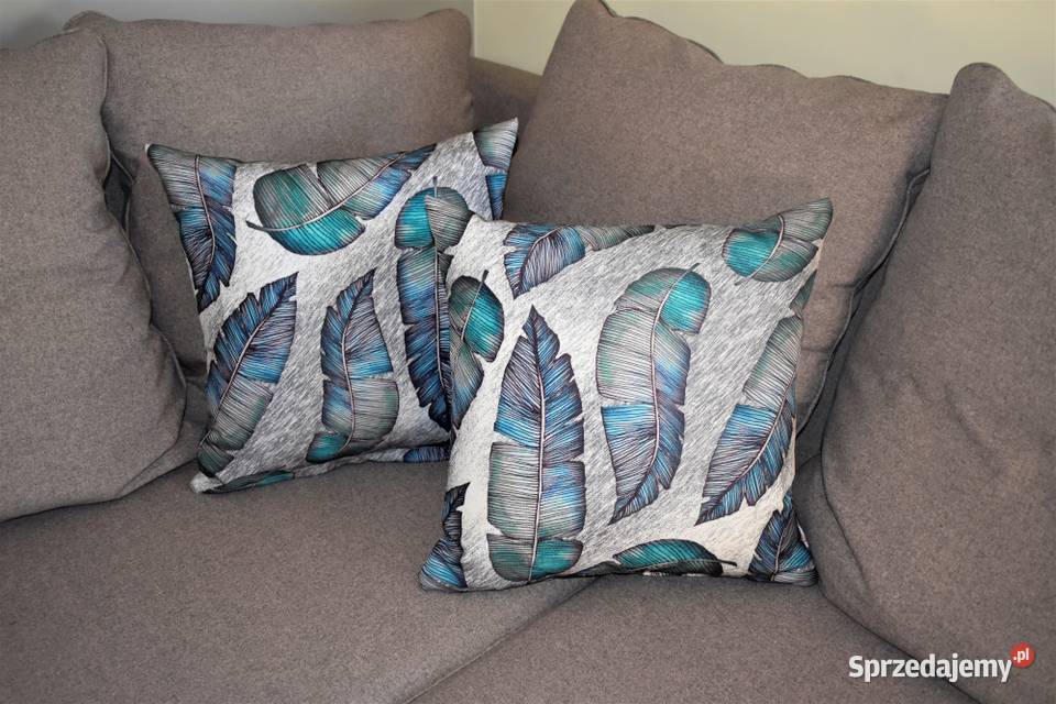 Poszewka Dekoracyjna 45 x 45 szara pióra