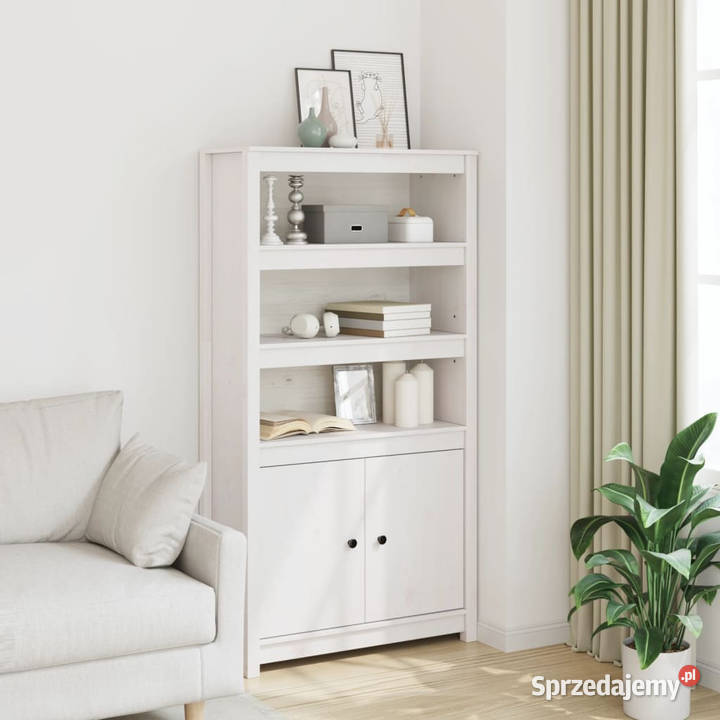 Szafka biała 80x35x154 lite drewno sosnowe Warszawa