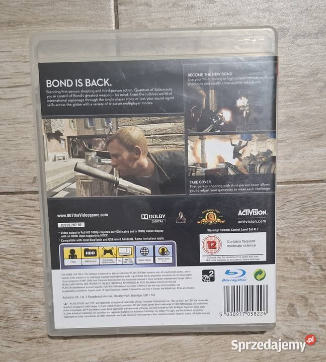 Gra Quantum of Solace 007 3 PlayStation 3 Żuromin