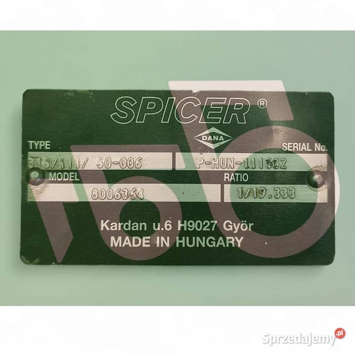 Zwolnica kompletna Dana Spicer 11106010619 Pozostałe
