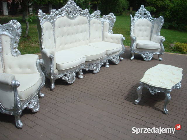 komplet wypoczynkowy barok 3 1 1 ława Ełk