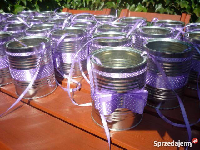 Weselne ozdoby w tonacji lawendabiel Skawina