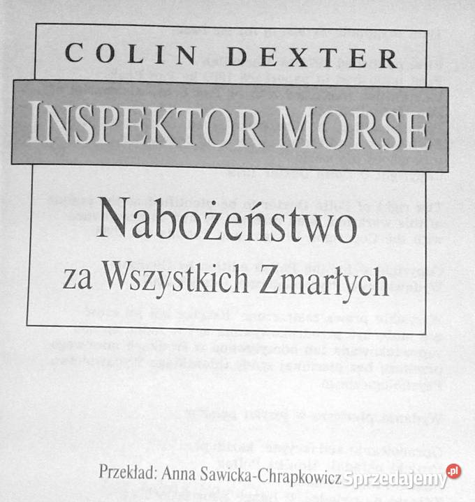 Nabożeństwo Wszystkich Zmarłych Colin Dexter Chełm