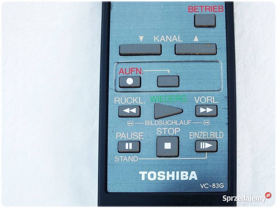 Pilot TOSHIBA VC83G do magnetowidów VHS ORYGINAŁ Piloty lubuskie Żary