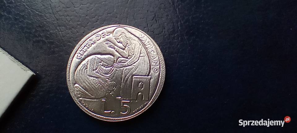Stare monety 5 lir 1975 Watykan Święty