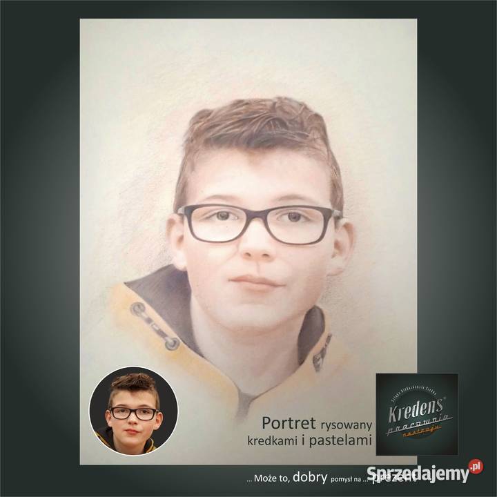 PORTRET B3 NA ZAMÓWIENIE rysowany kredkami w śląskie Skoczów