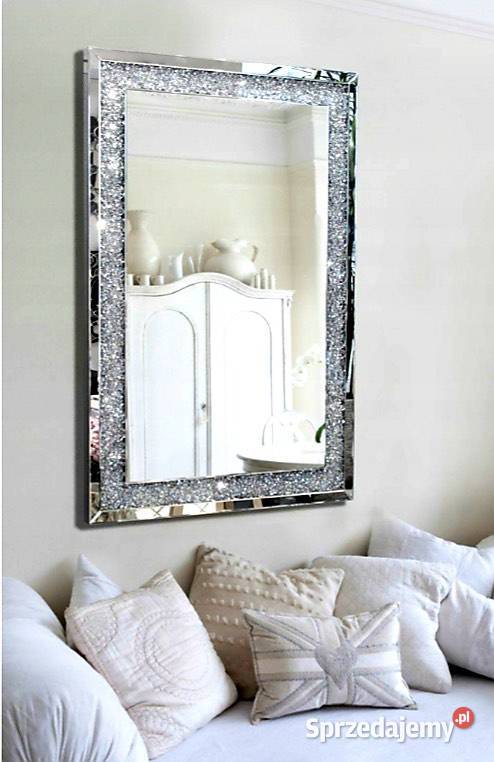 Nowoczesne lustro glamur z kryształkami cyrkonie Nowy Sącz