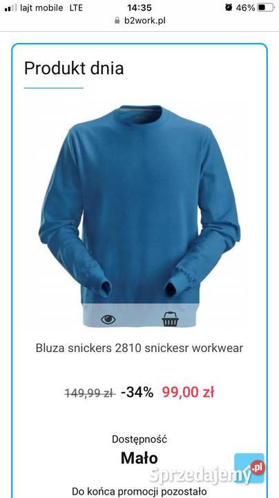Bluza 2810 Snickers sprzedam