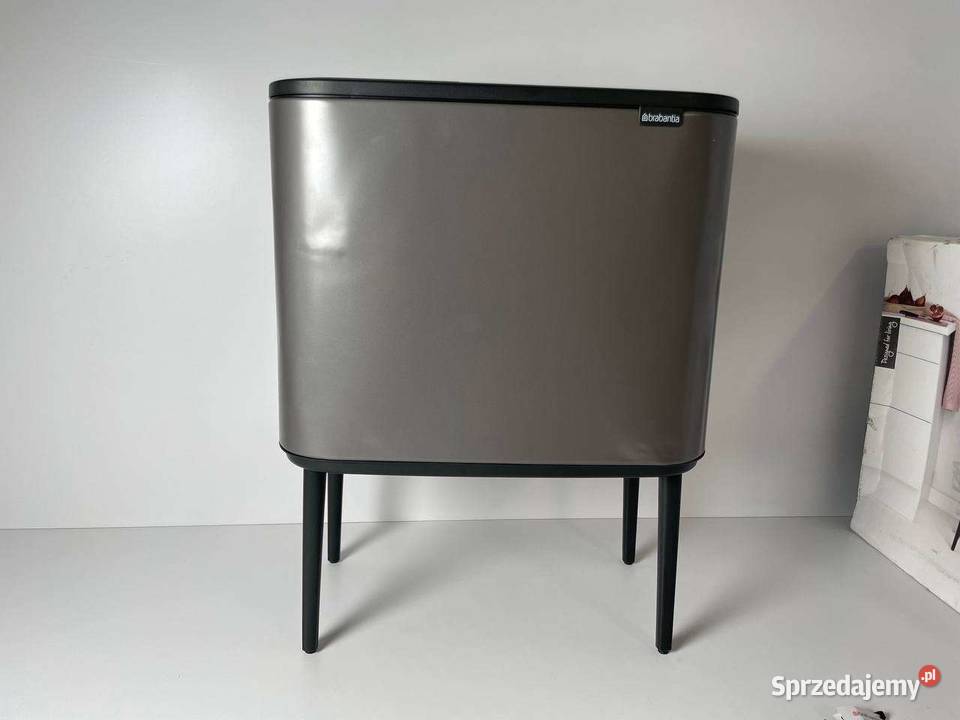 Kosz na śmieci metal Brabantia 34l szary