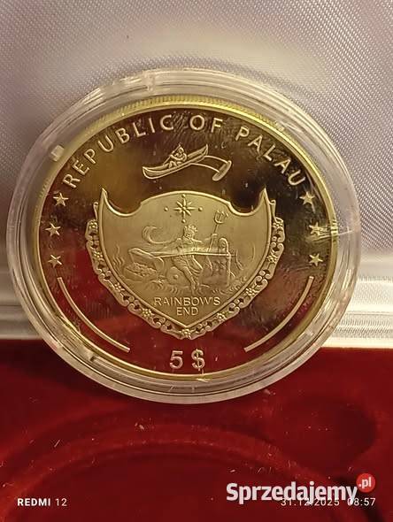 TLKO 2500 Palau 2007 5 dolarów Krokodyl