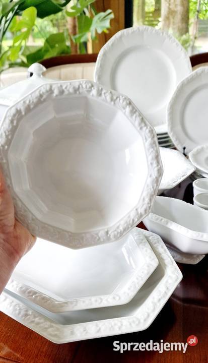Rosenthal Biała Maria serwis obiadowo 6ciu osób biały Sadurki