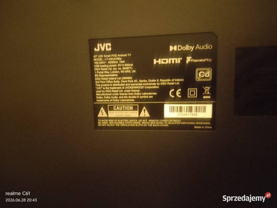 JVC 43 SMARTTV dolnośląskie Oława