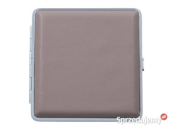 Metalowa Papierośnica Pokryta Gładką Ekoskórą Pozostałe