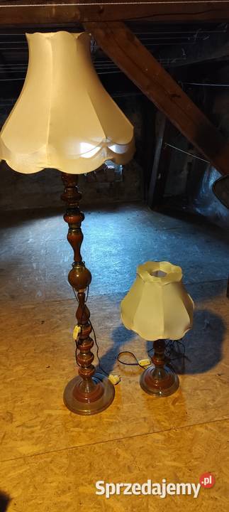 Lampy retro 2 duża i biurkowa w ładnym stanie Zabrze sprzedam