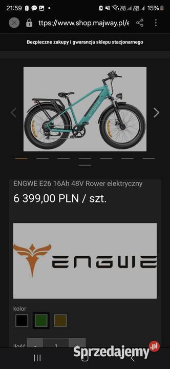 Rower Elektryczny Enguie E 26 Strzelin