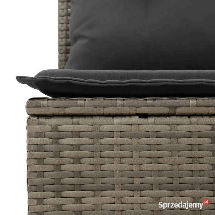 3częściowa sofa do ogrodu z poduszkami szara Ogród Warszawa
