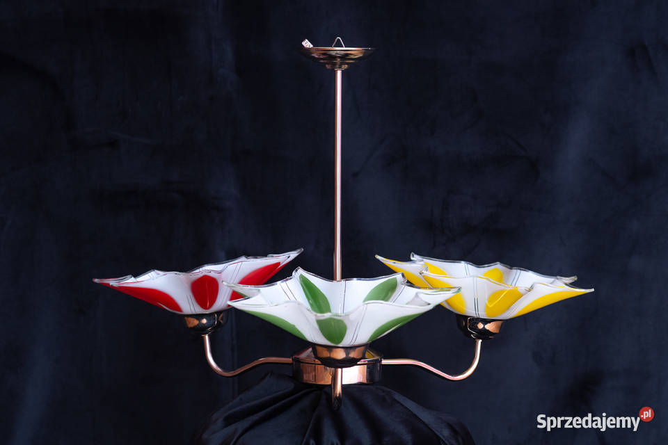 Żyrandol lata 70 Look PopArt MidCentury Vintage Lampy Dąbrowa Górnicza