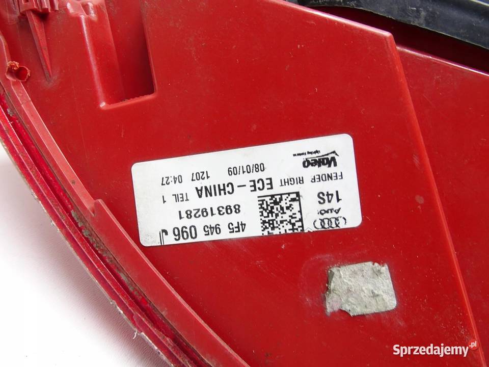 LAMPA PRAWY PRAWA TYŁ TYLNA LED 4F5945096J AUDI