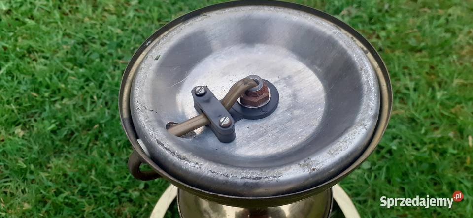 Lampa stojącą PRL Retro Vinted złota Tuszkowo