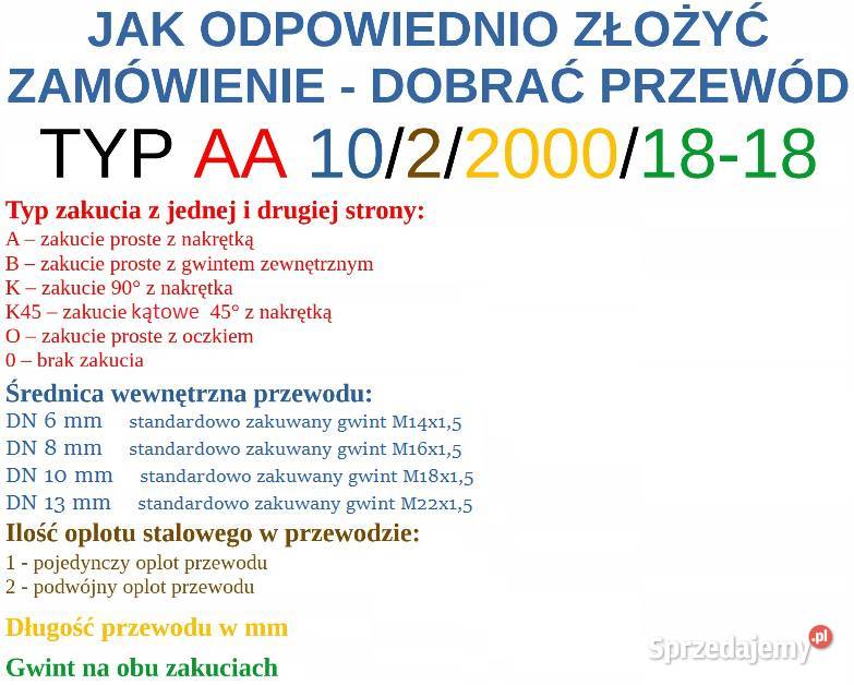 PRZEWÓD Wąż Hydrauliczny DN6 1414 400bar AK1000 Solec Kujawski