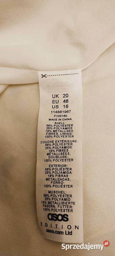 Sukienka na uroczystości i imprezy Asos rozmiar Moda i Styl wielkopolskie Leszno